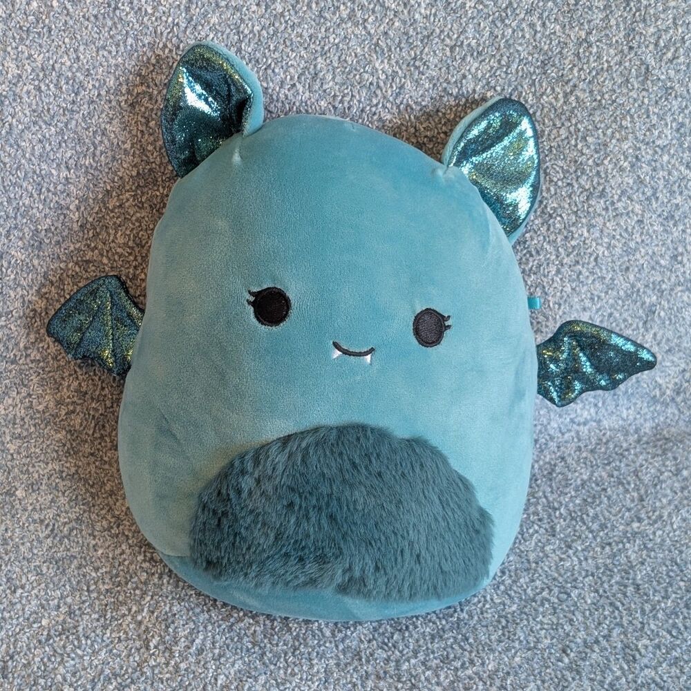 Squishmallows Lucasta The Teal Bat Glitter Ears Wings 8" Plush Stuffed Animal